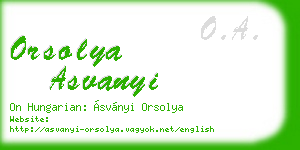orsolya asvanyi business card