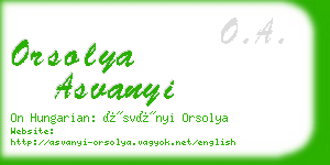 orsolya asvanyi business card